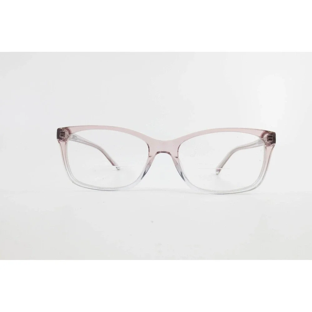 OG 202218 CRY RS Pink Clear Gradient Rectangular Eyeglass Frames 55-17-140